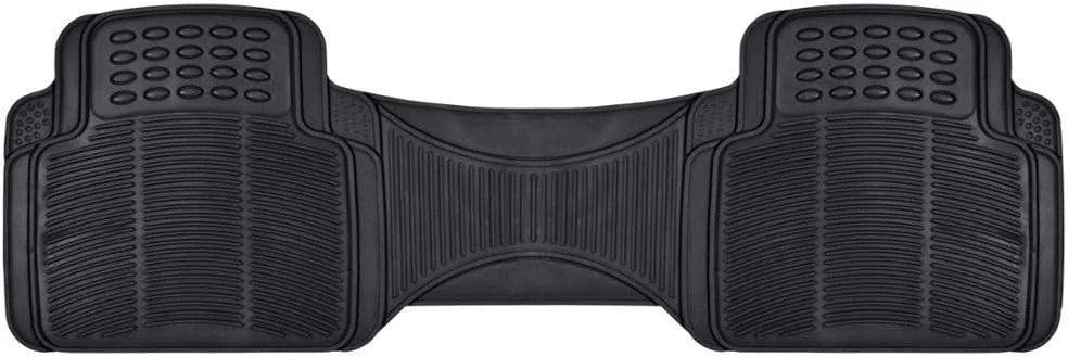 Heavy Duty Rubber Rear Floor Mats for Vehicles - All Weather Trimmable, Non-Slip Protection