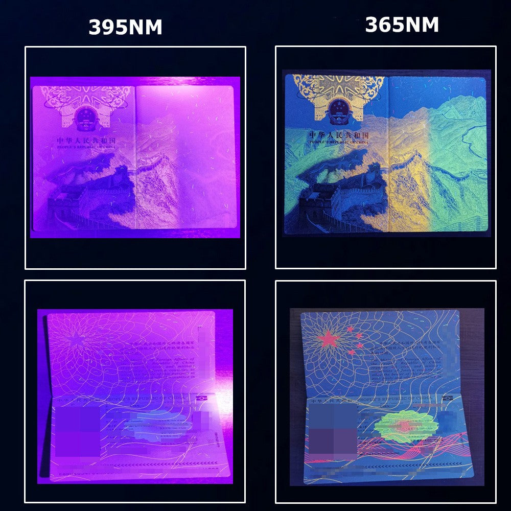 395nm UV Light Pen Flashlight Clip Waterproof Mini Torch for Currency Verification