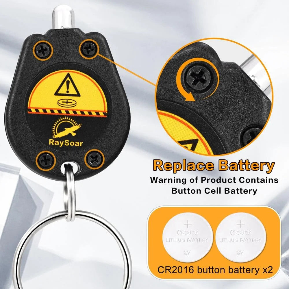 Mini UV LED Keychain Flashlight - 395nm Black Light for Detection & Gifts