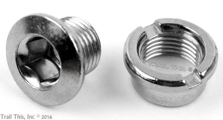 Chrome Bicycle Chainring Bolts Set - Single-Speed BMX & Track Bikes