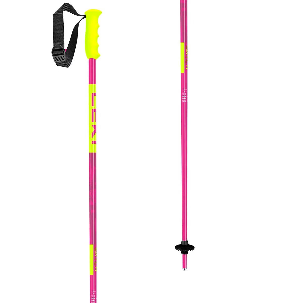 All-Mountain Aluminum Ski Poles with Tacky Grip and Adjustable Strap