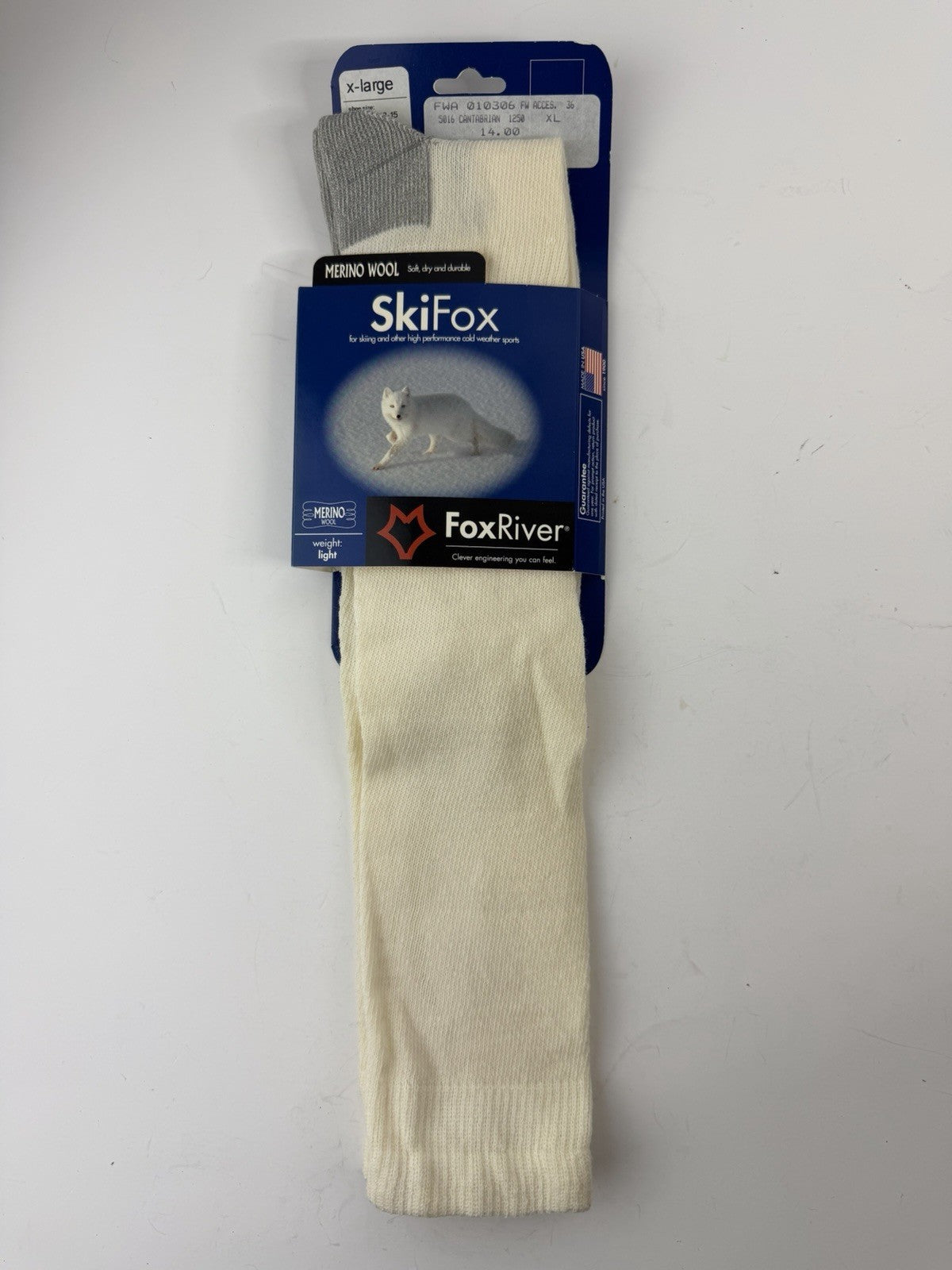 Men's Merino Wool Ski Socks XL Size 13-15 for Winter Sports - Style 5016 Cantabrian