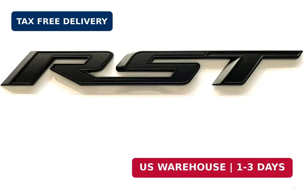 Vehicle Emblem Badge Sticker for Silverado Tahoe Yukon RST Matte Black