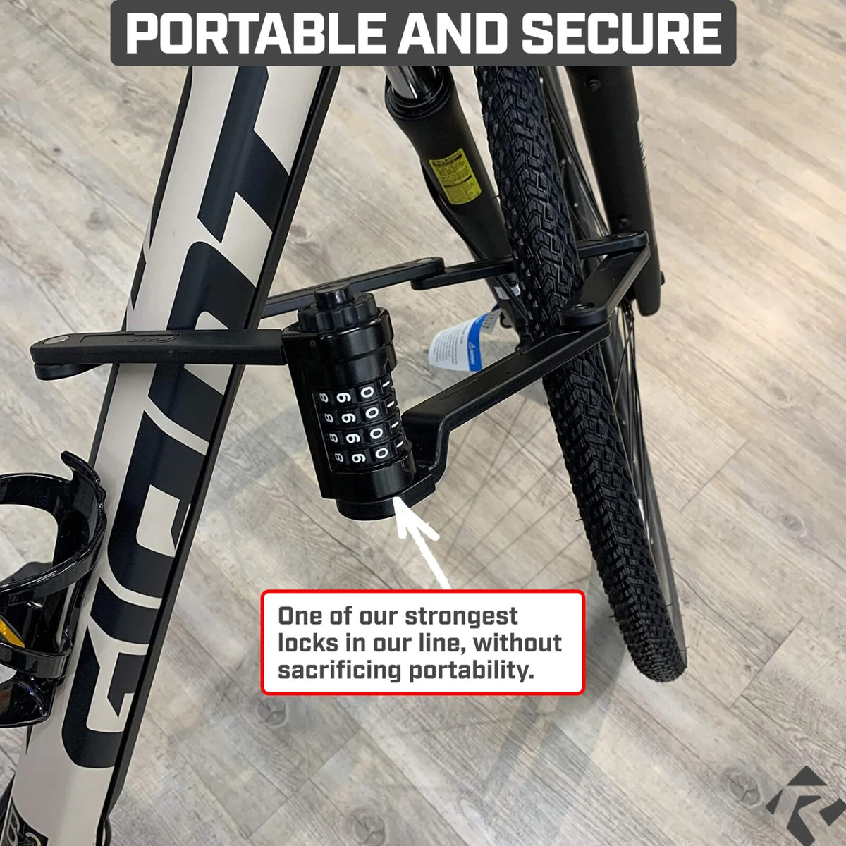 Heavy-Duty Folding Bicycle Lock with 4-Digit Combination, Rust-Proof Steel