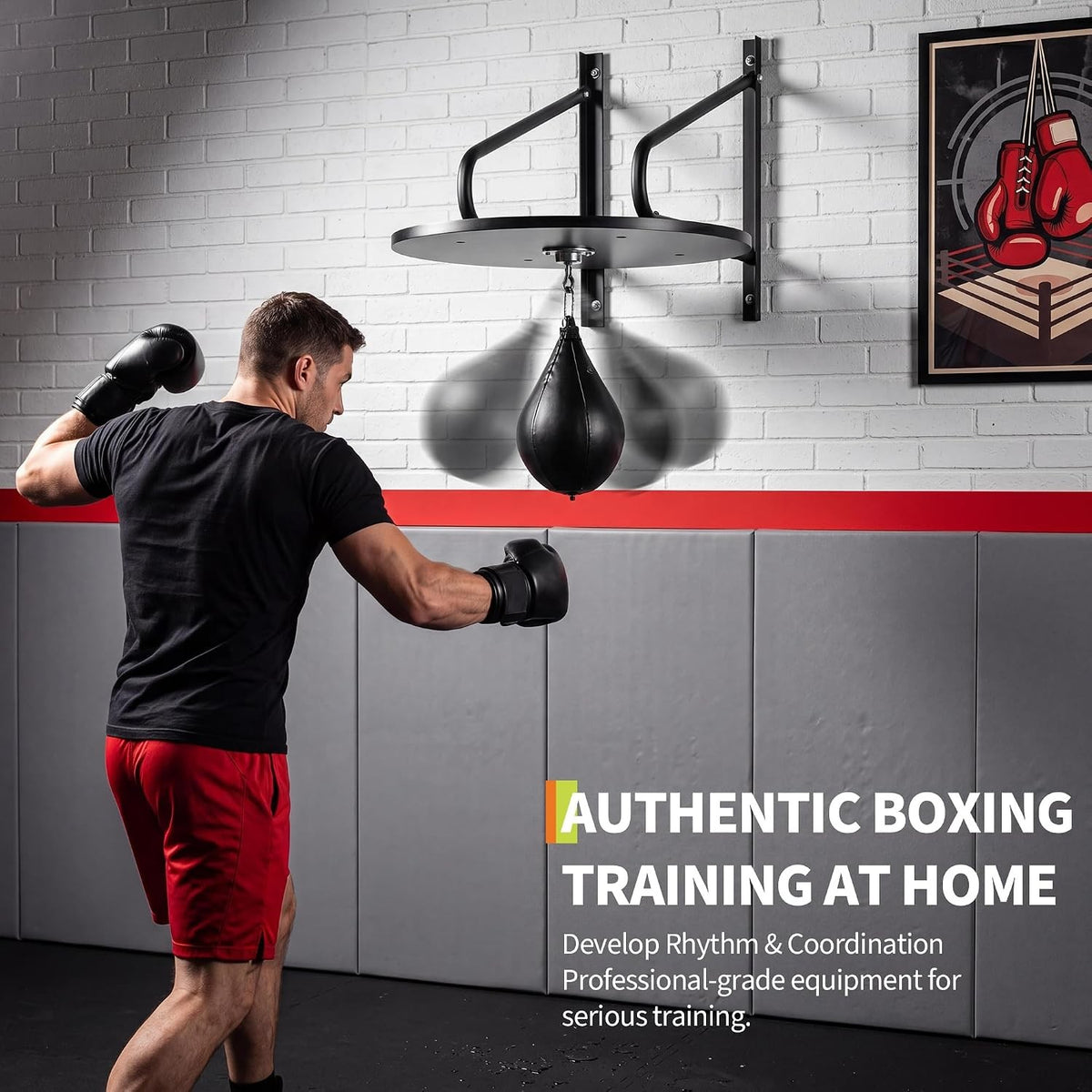 Speed Bag Platform Boxing Reflex Training Equipment with Punching Ball