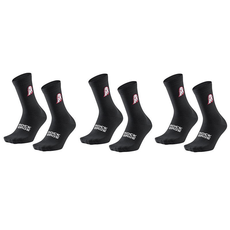 Breathable Cycling Socks 2-3 Pack - Athletic Crew Bike Socks for Men & Women