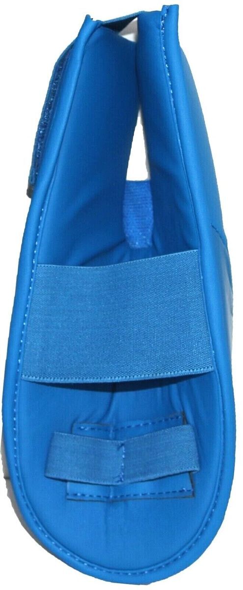 Martial Sports Blue Shin Instep Guards for Karate & Taekwondo - Protective Gear