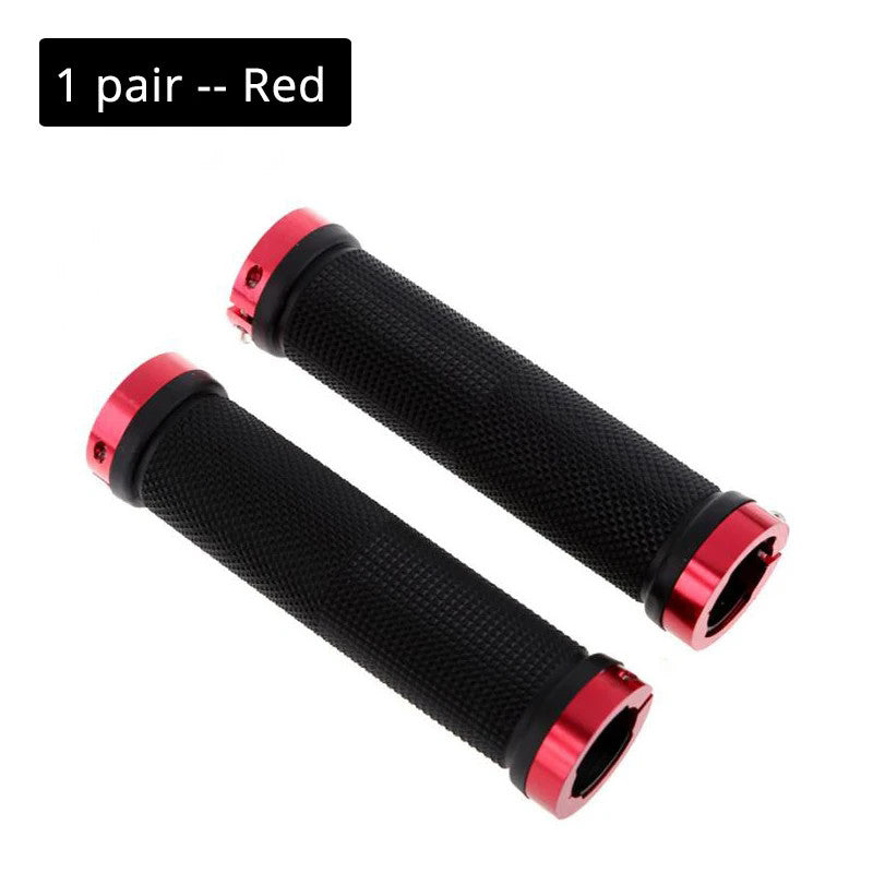 Lock-On Rubber Bicycle Handlebar Grips for MTB BMX Cycling Pair - Black