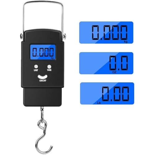 Digital Portable Hanging Scale 110lb/50kg for Fish Luggage Travel Use