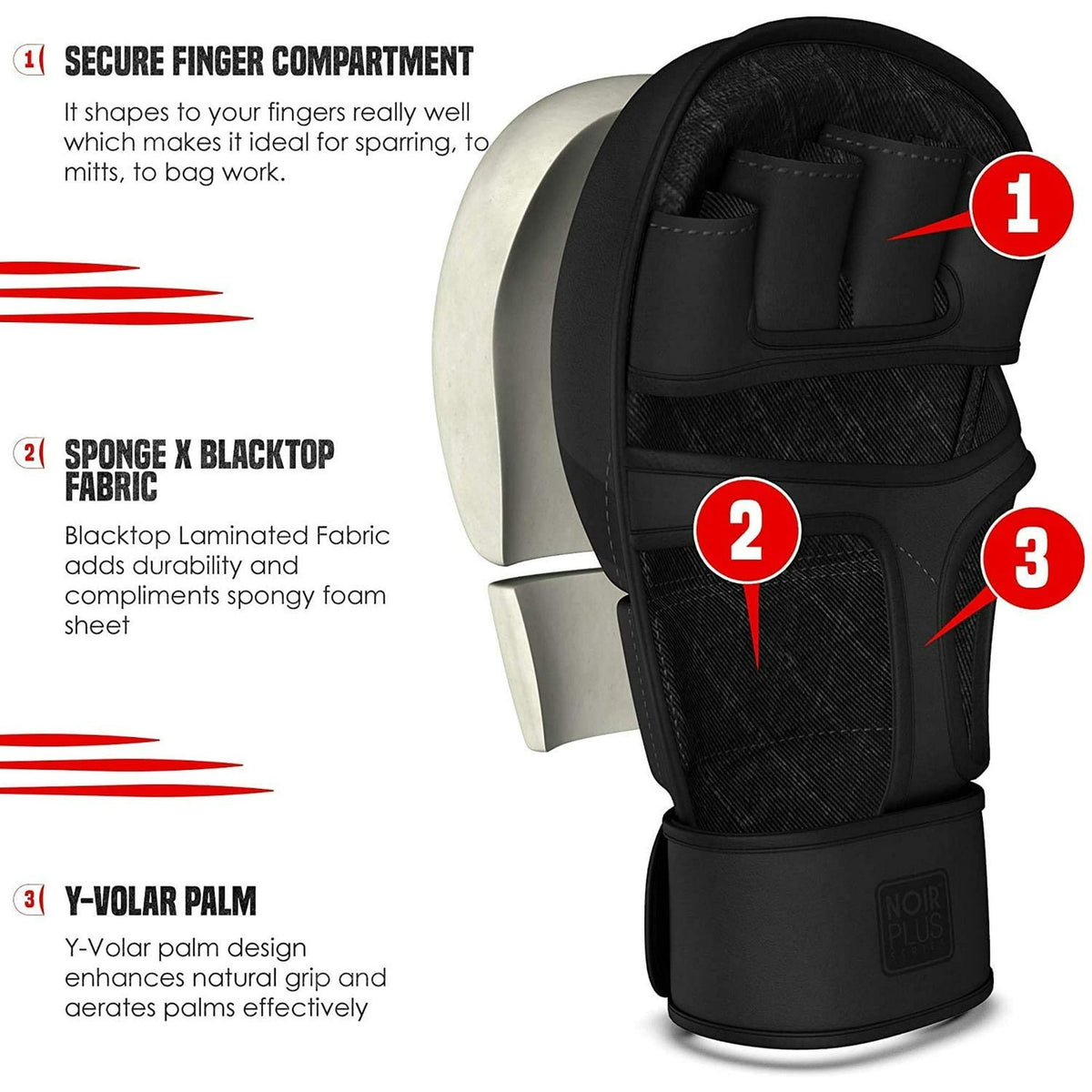 Open Palm MMA Gloves for Training & Sparring - Leather Boxing Mitts