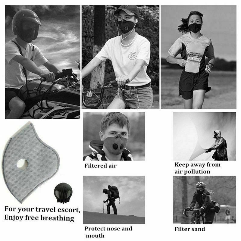 Outdoor Anti-Smoke Face Mask with Filter, Unisex Respirator Mask