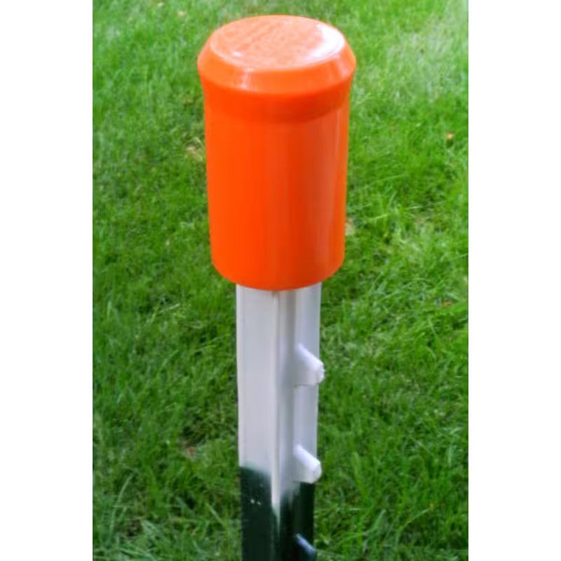 Orange Stake Caps Safety Covers for T Posts Rebar & Tent Stakes 10-Pack