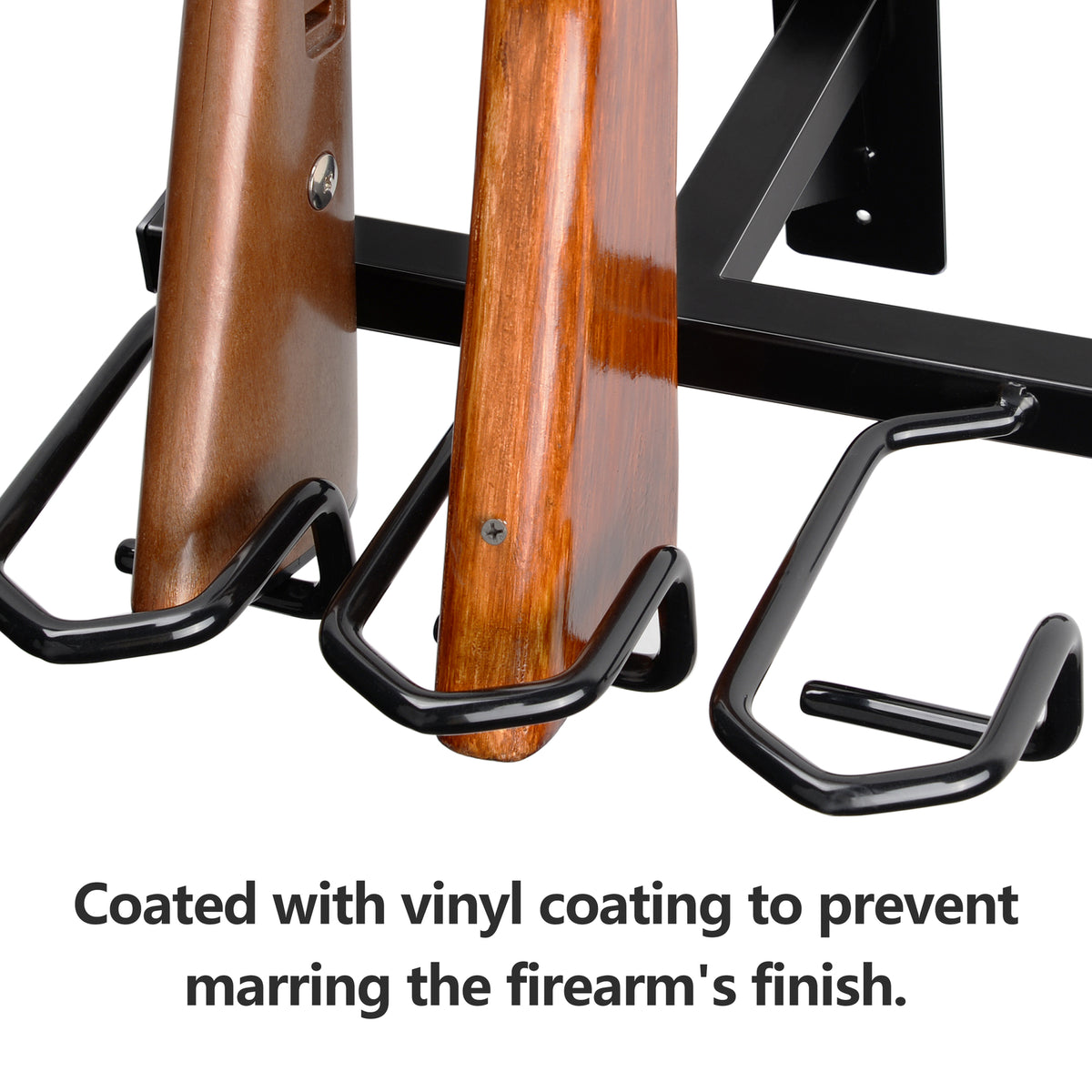 Heavy Duty Wall Mount Gun Rack for Rifles and Shotguns - Steel