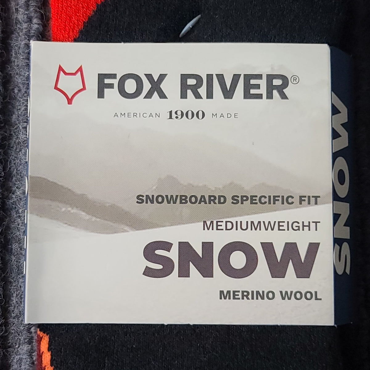 Merino Wool Snowboard Socks Medium Weight OTC with Cushioned Support - Black/Red