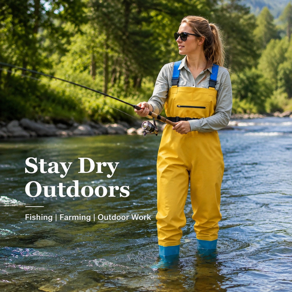 Women Waterproof Chest Waders with Boots for Fishing and Outdoor Activities