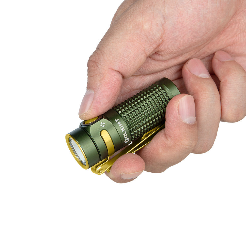 Rechargeable Waterproof LED Flashlight 1300 Lumens OD Green Compact Light