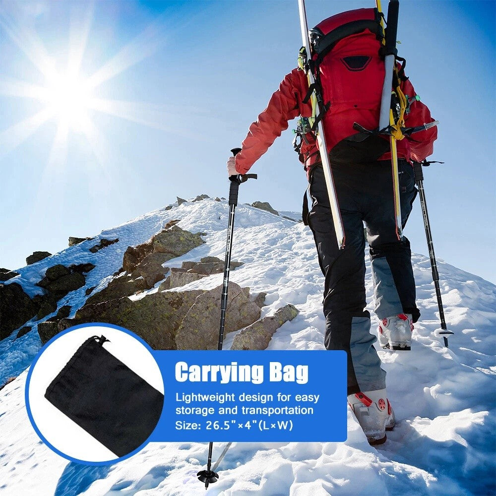Adjustable Trekking Poles - Lightweight Aluminum Hiking Sticks with Anti-Shock