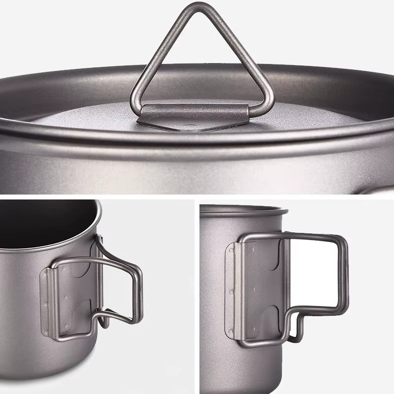 Portable Titanium Camping Mug Cup for Outdoor Travel - Multiple Sizes
