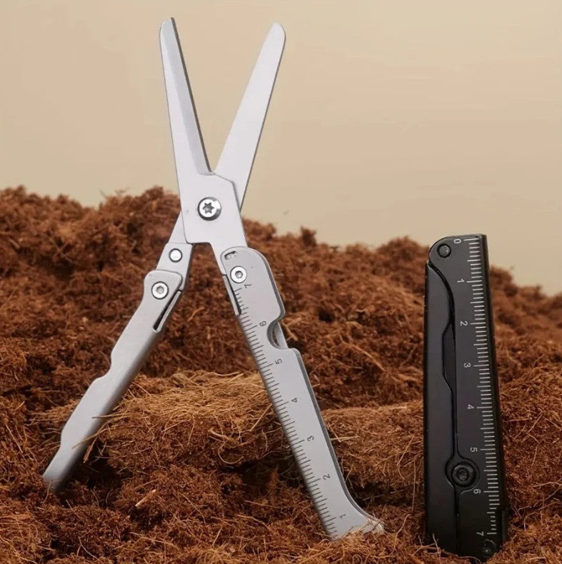 Folding Stainless Steel Outdoor Survival Scissors Multi-Function Camping Tool