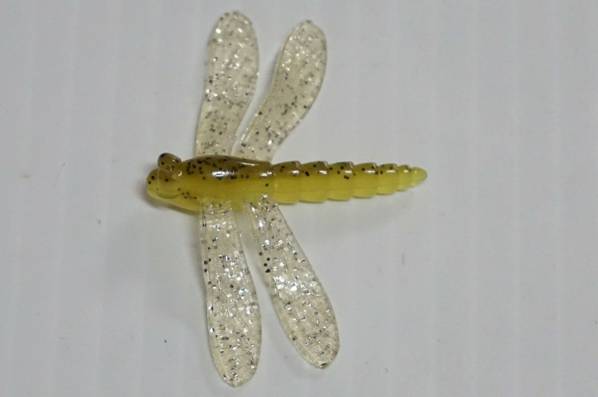 50 Pcs 2-Inch Dragonfly Soft Plastic Fishing Lures Multiple Colors