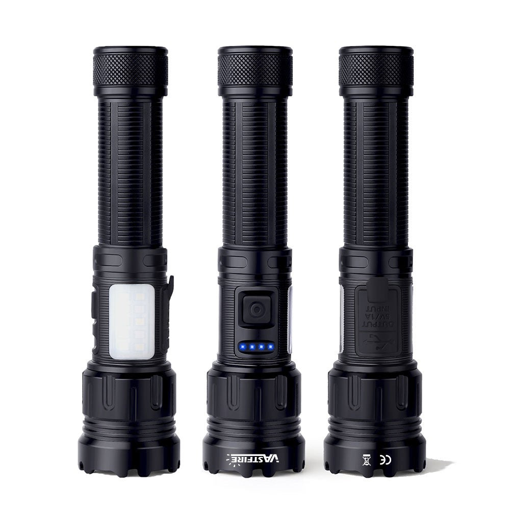 Multicolor LED Flashlight 4 in 1 Rechargeable Hunting & Camping Light