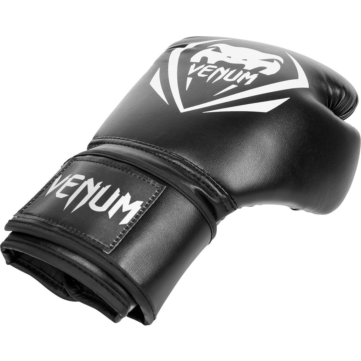 Synthetic Leather Boxing Gloves for Training & Sparring - Black
