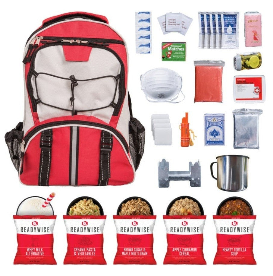 5-Day Emergency Survival Backpack with Food Water First Aid Kit