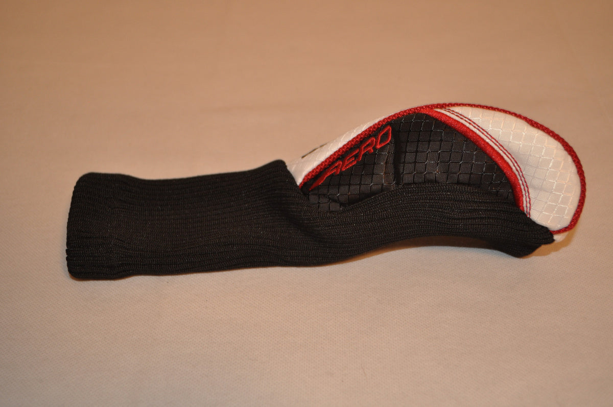 Golf Head Cover for Hybrid Clubs - White Red Protective Cover