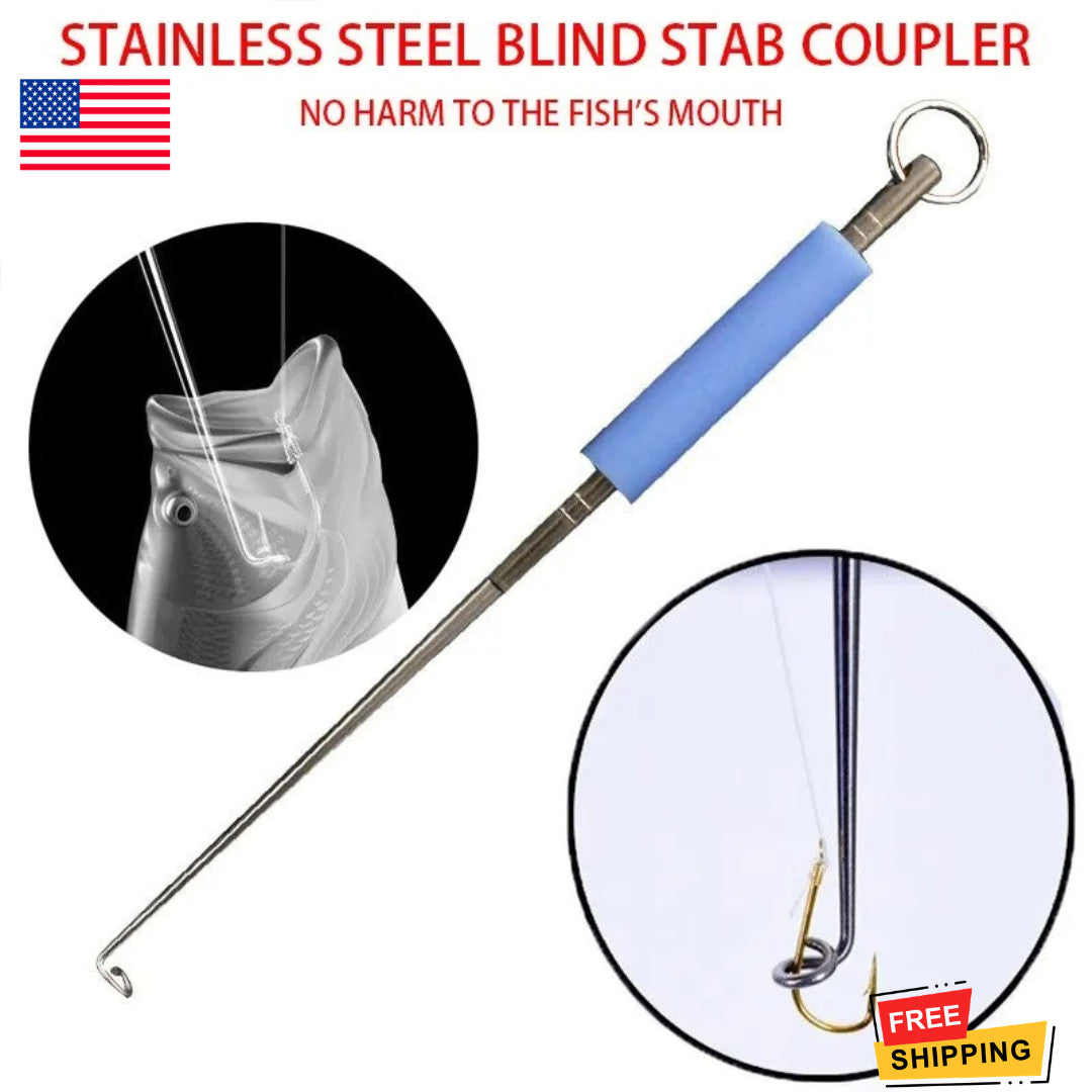 2-Piece Stainless Steel Fish Hook Remover Set - Fish-Friendly & Quick Release