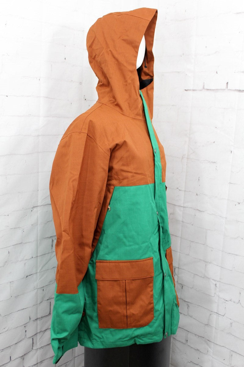 Men's Snowboard Shell Jacket - Waterproof & Breathable, Kelly Green, Large