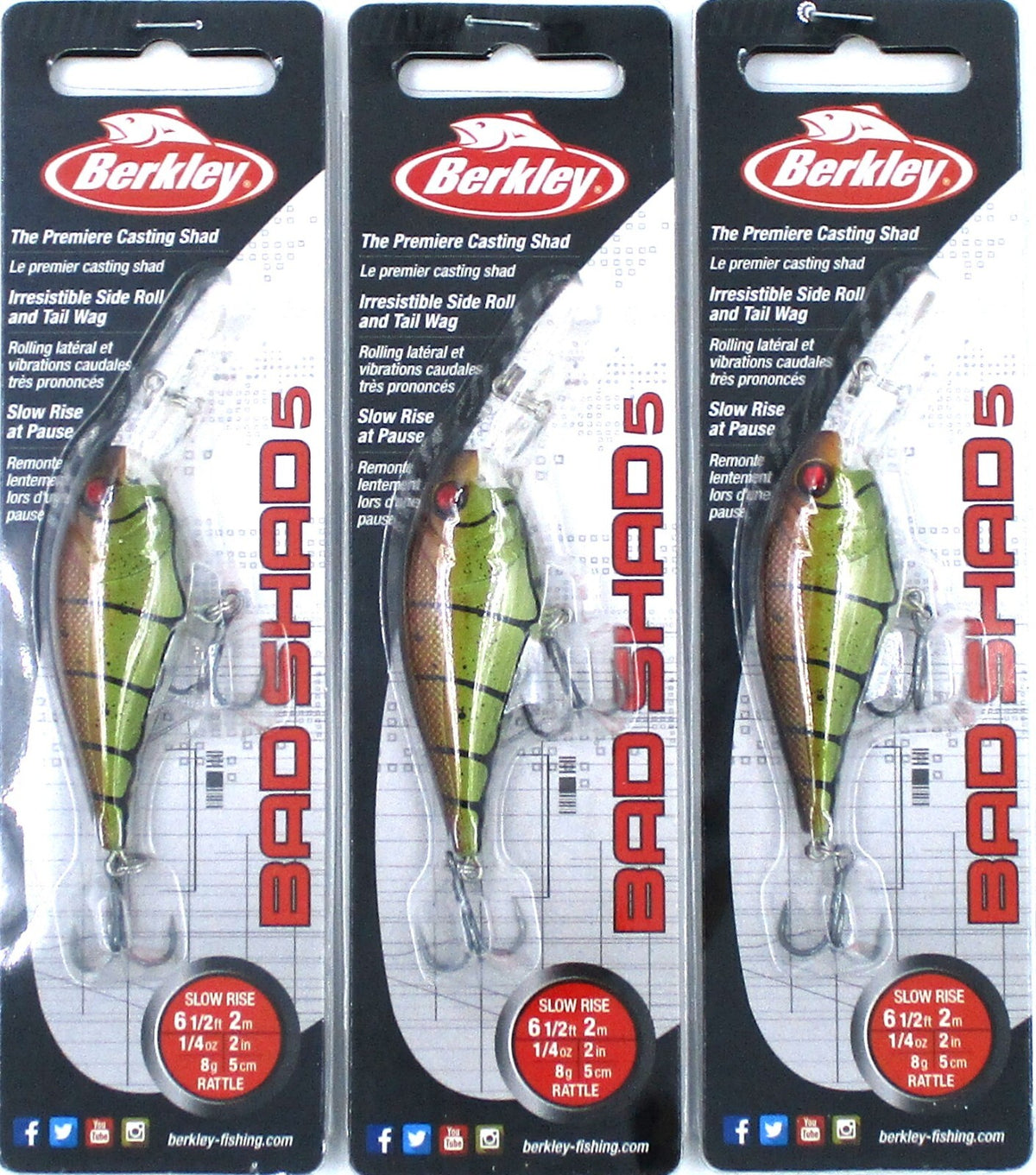 Berkley 1/4 Oz 2-Inch Rattle Crankbaits - Vintage Craw, Slow Rise Fishing Lures