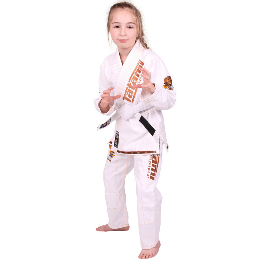 Kids Animal BJJ Gi - Fun Childrens Martial Arts Uniform, White