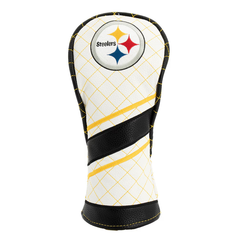 Golf Fairway Wood Head Cover - Pittsburgh Steelers Embroidered Team Logo, Premium Faux Leather