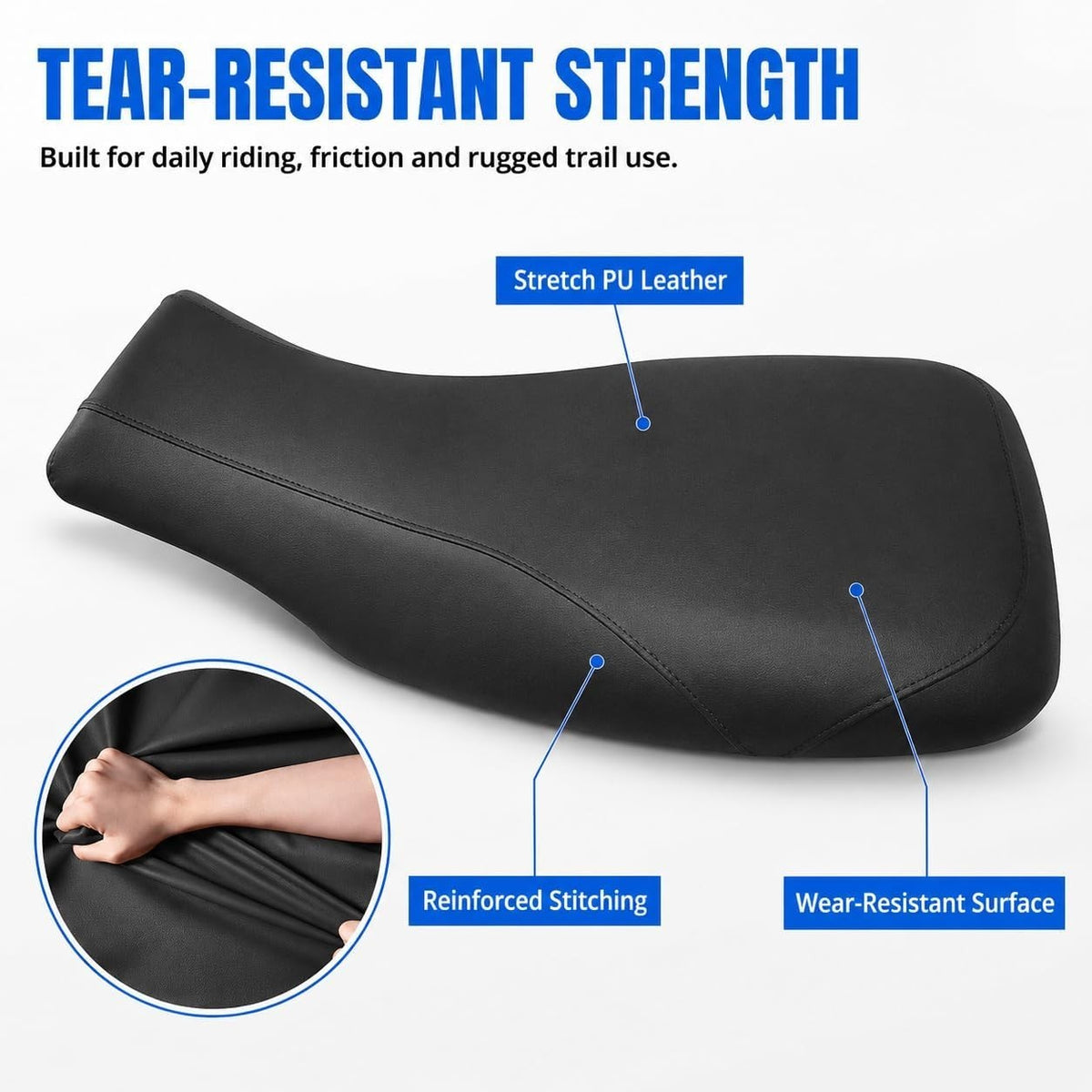 ATV Seat Cover Compatible with Polaris Sportsman 450 570 2014-2024 Waterproof Leather