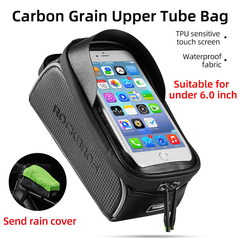 Waterproof Bike Phone Frame Bag for Cycling - Under 7 Inch Universal Pouch