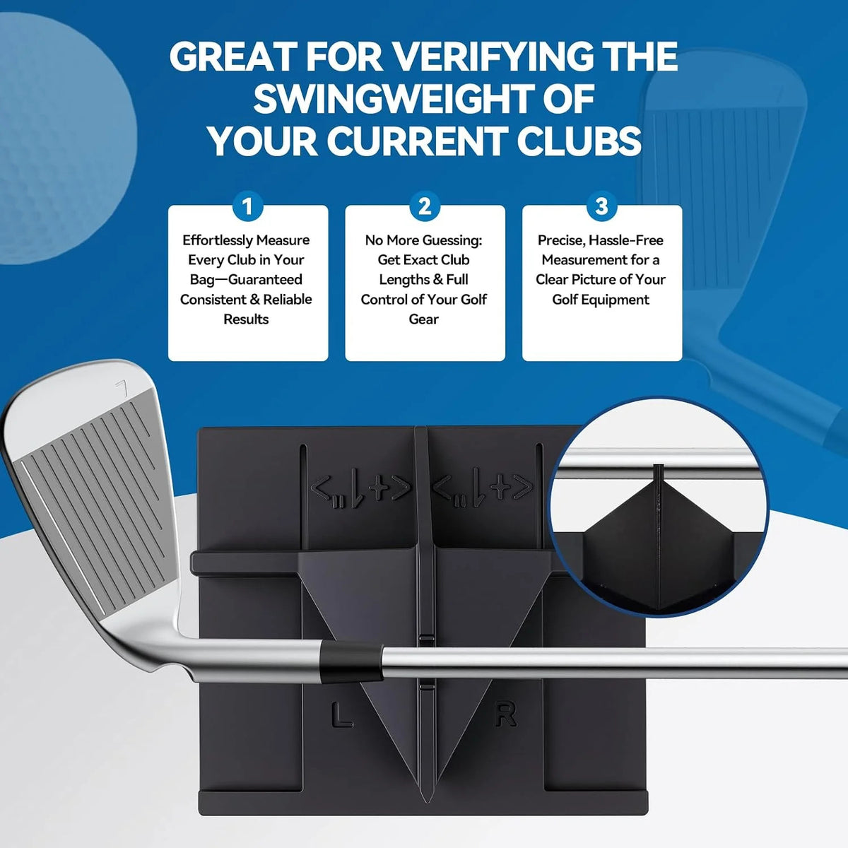 Golf Club Length and Swing Weight Fitting Scale Tool - Accurate Measurement