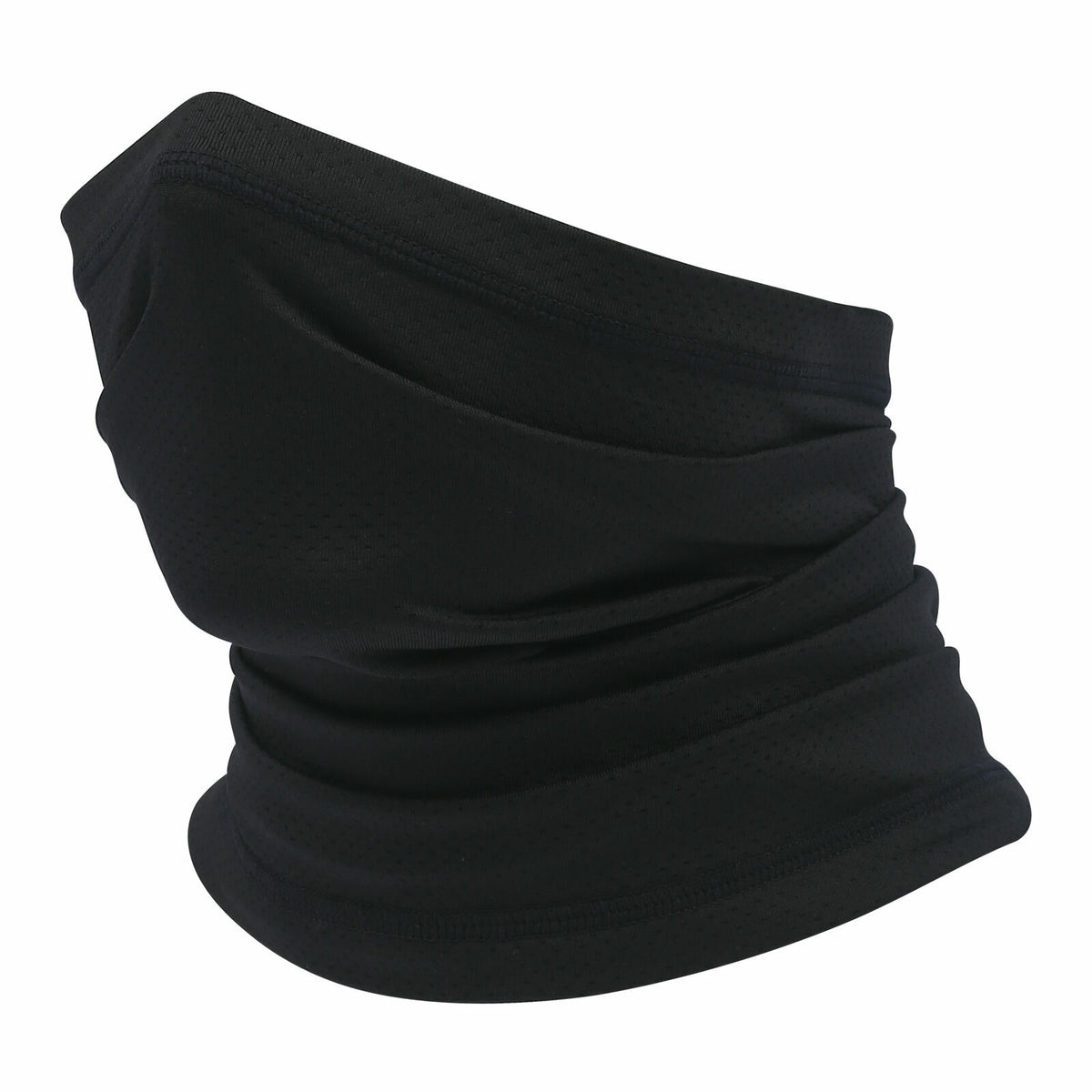 Black Multi-Use Tube Scarf Bandana Face Mask for Outdoor Activities
