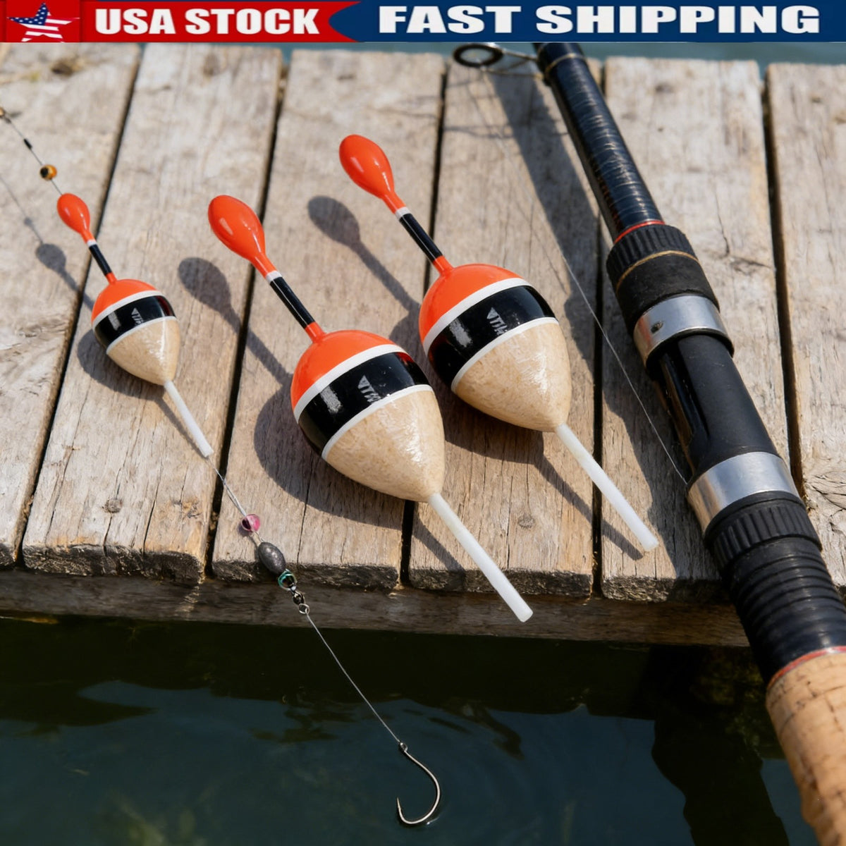 Balsa Slip Bobber Floats for Crappie Panfish Trout Bass Fishing Line Depth Slider