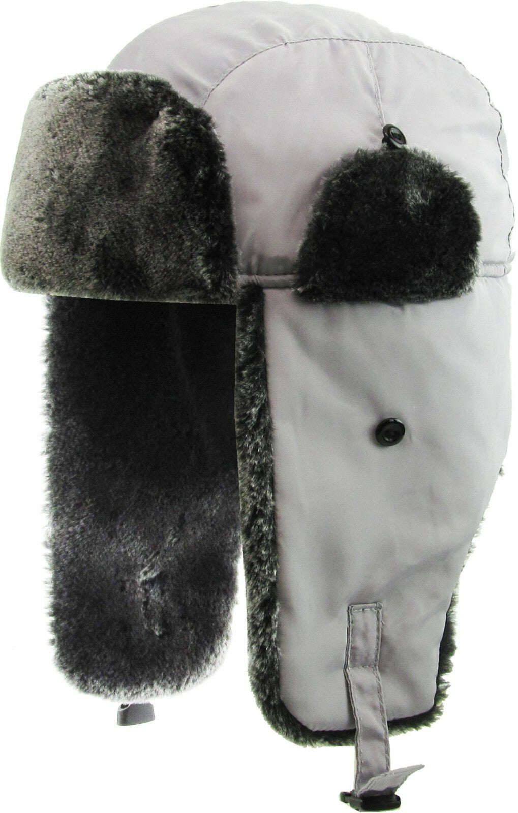 Solid Camo Soft Fur Aviator Trapper Winter Hat Ski Warm Cap