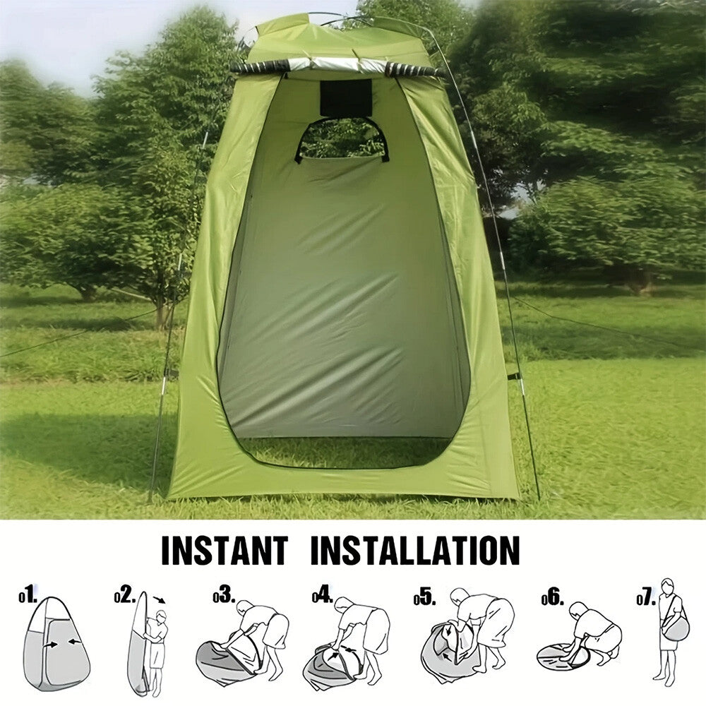 Portable Privacy Shower Tent & Folding Toilet for Outdoor Camping