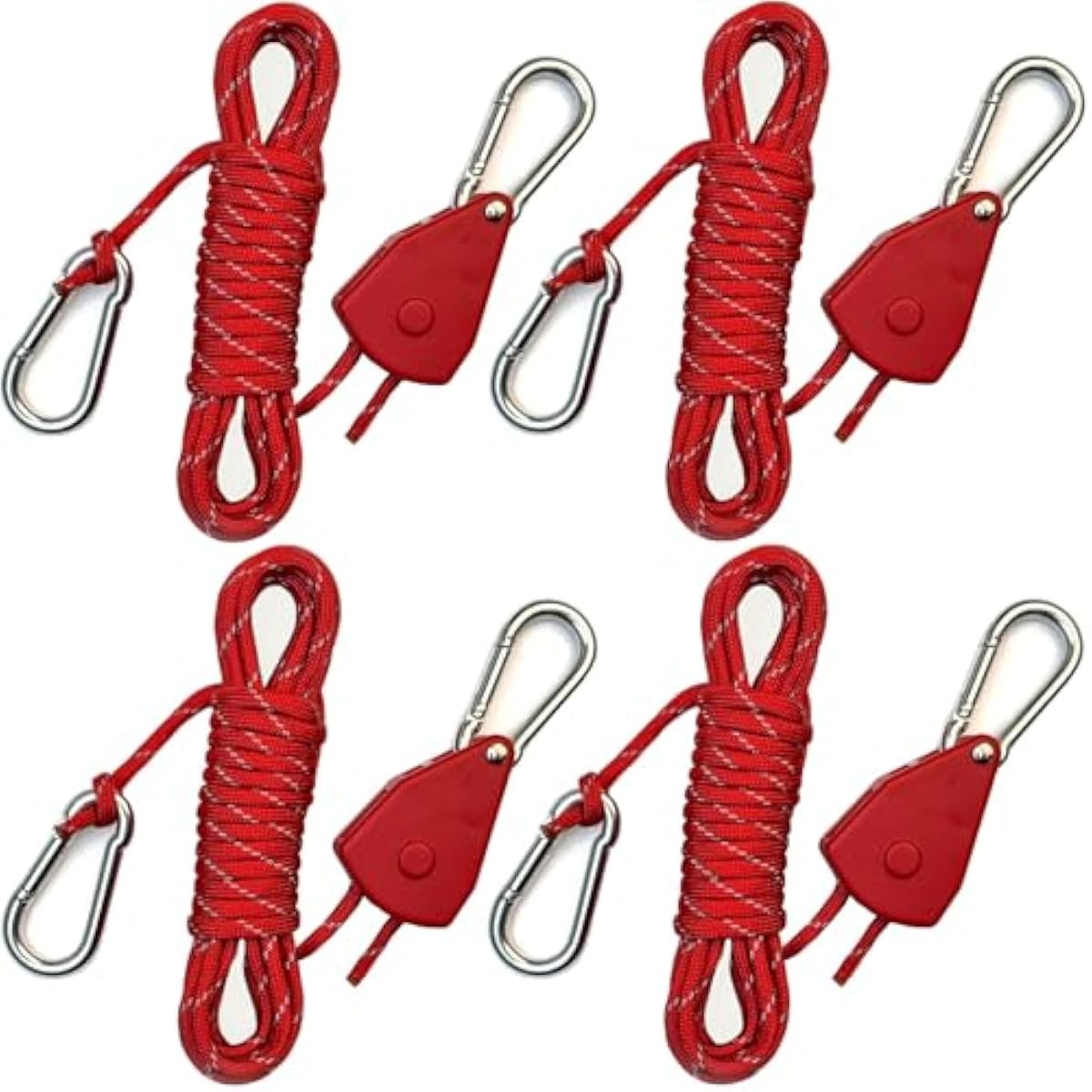 15ft Rope Ratchet Tie Downs - Paracord Straps for Camping & Outdoor Use