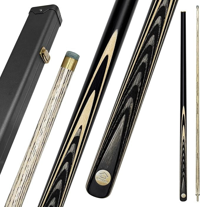 57" Snooker Pool Cue Stick 19oz with 9.5mm Tip & Leather Case
