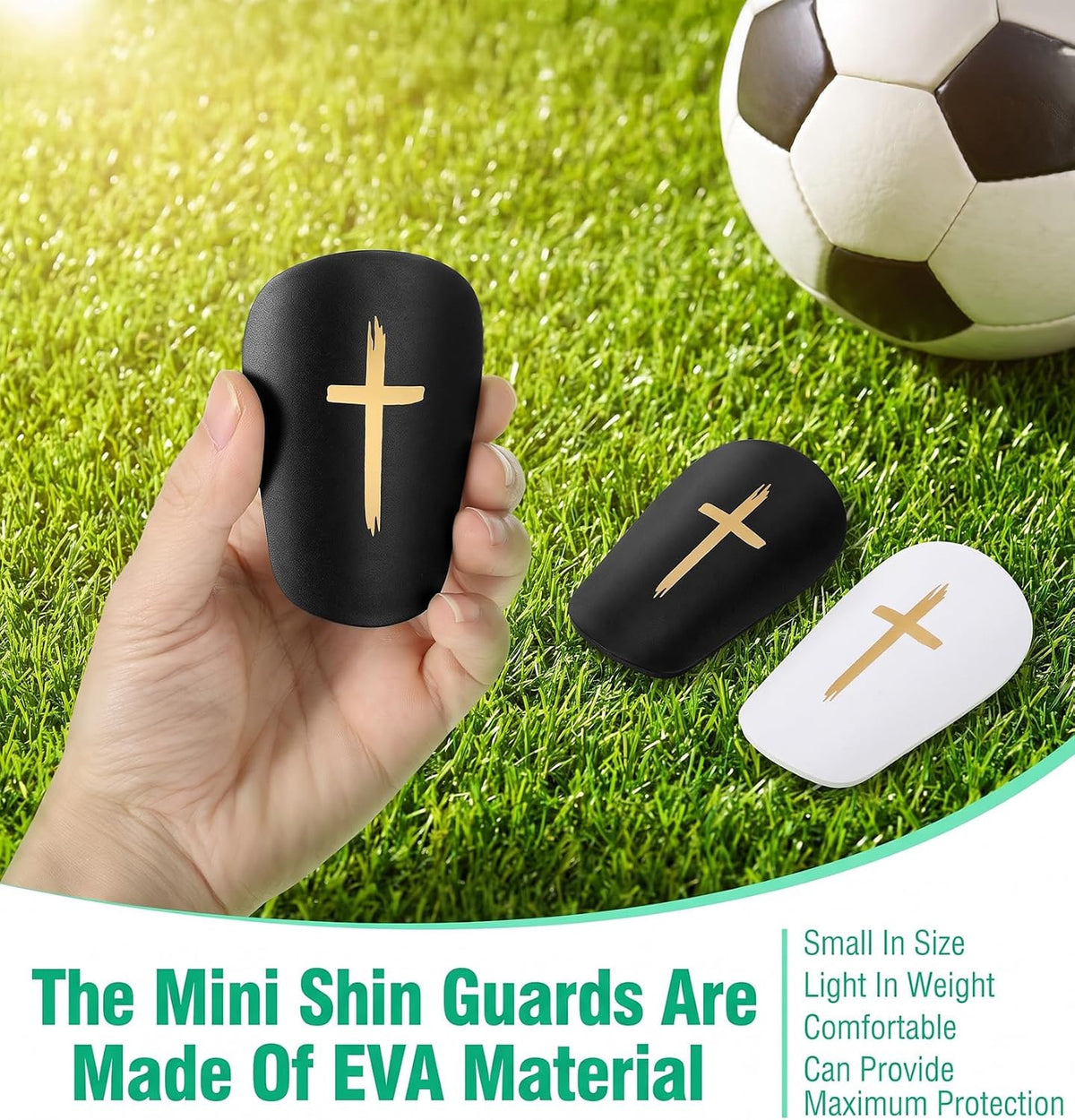 Mini Shin Guards - 2 Pairs Youth & Adult Impact Protection
