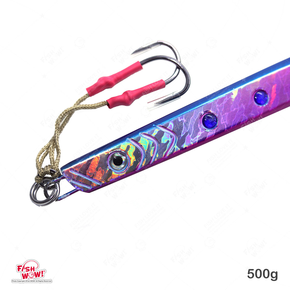 500g Blue Glow Vertical Jigging Fishing Lure Set - Deep Water Tackle
