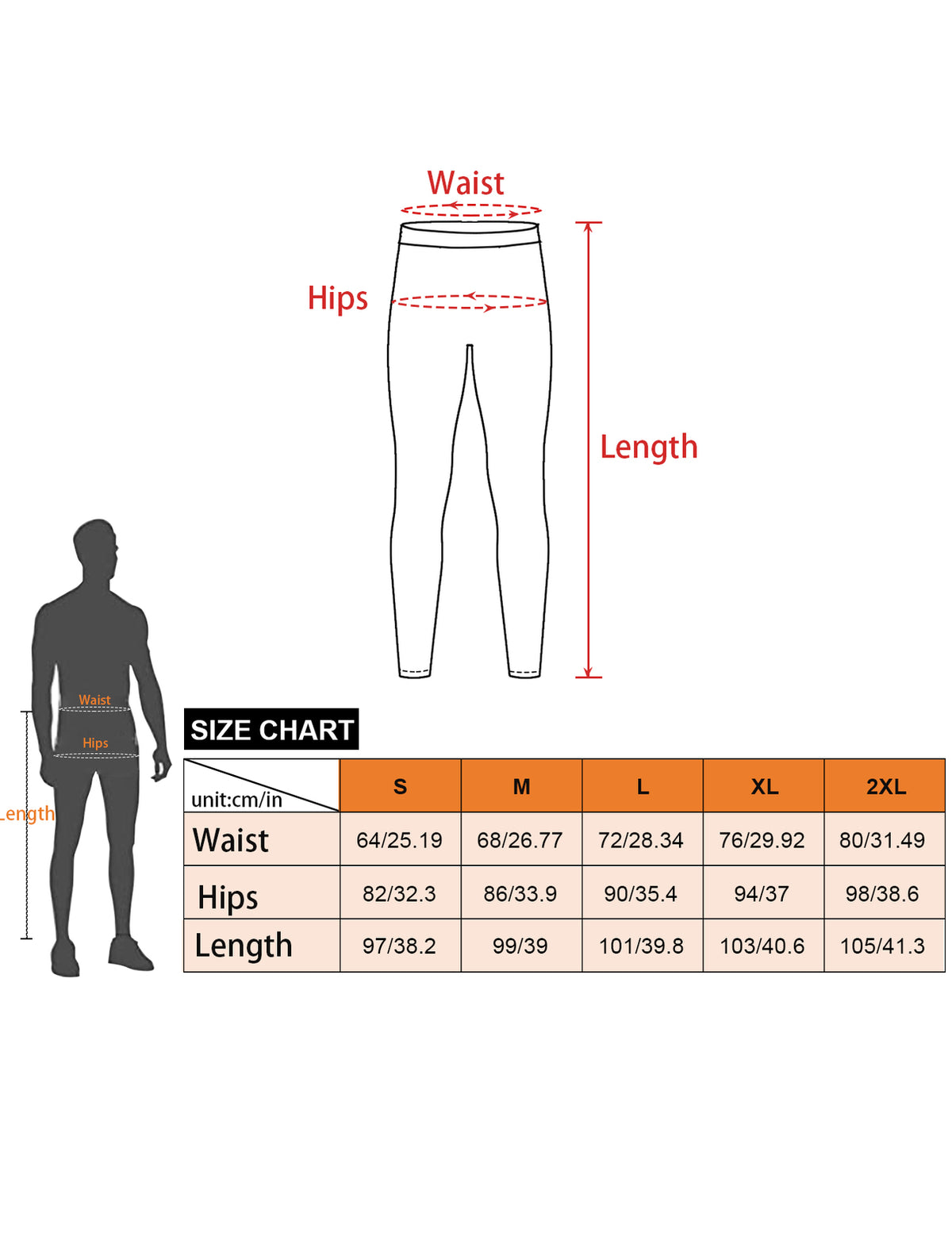 Men's Thermal Base Layer Long Johns Compression Leggings 2 Pack