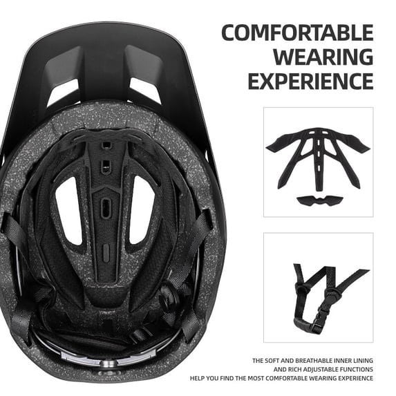 Mountain Bike Helmet for Men & Women - Cycling Helmet Grey Medium
