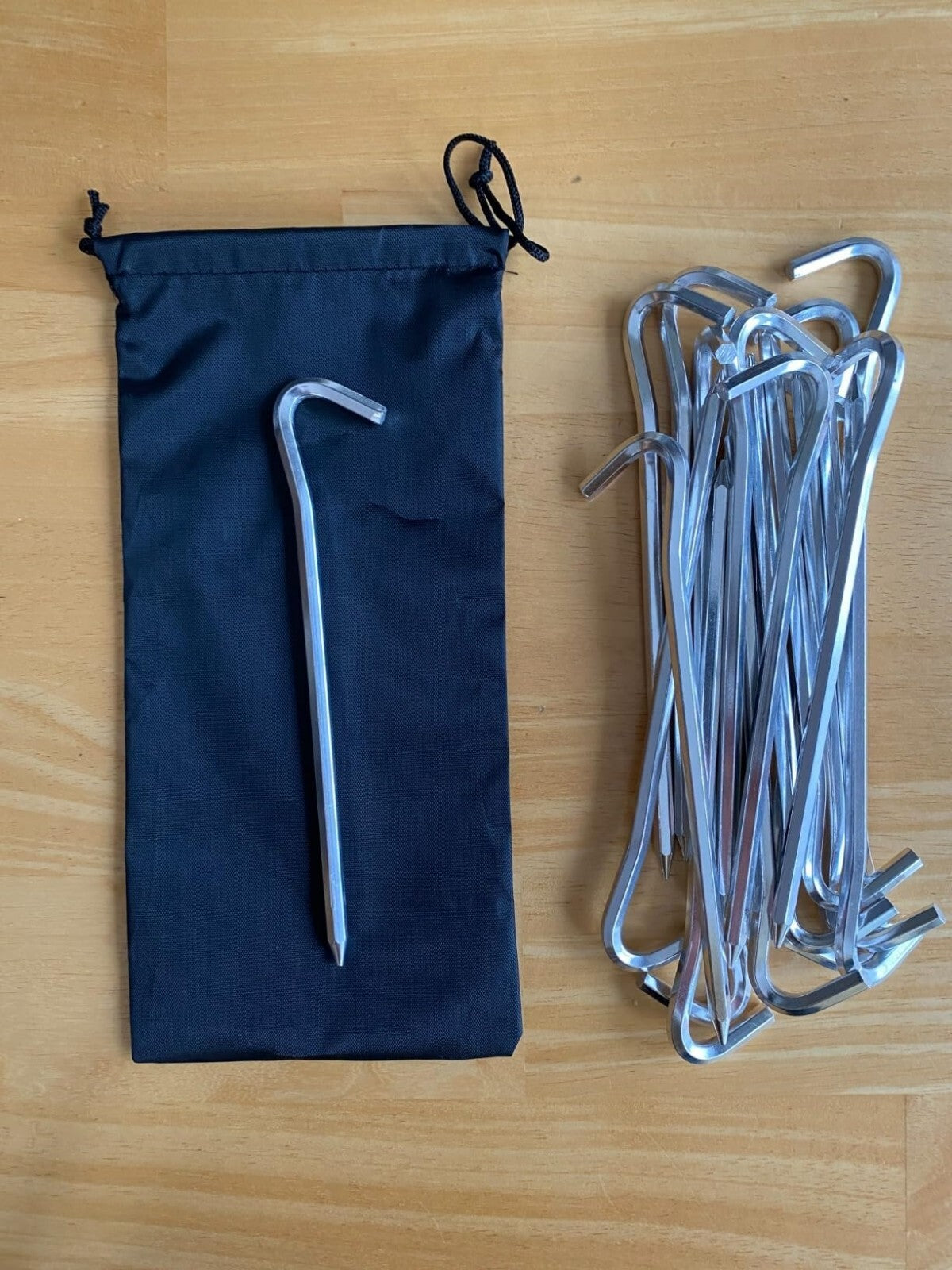 Heavy Duty 10 Inch Tent Stakes Set - Metal Ground Pegs for Camping & Outdoor