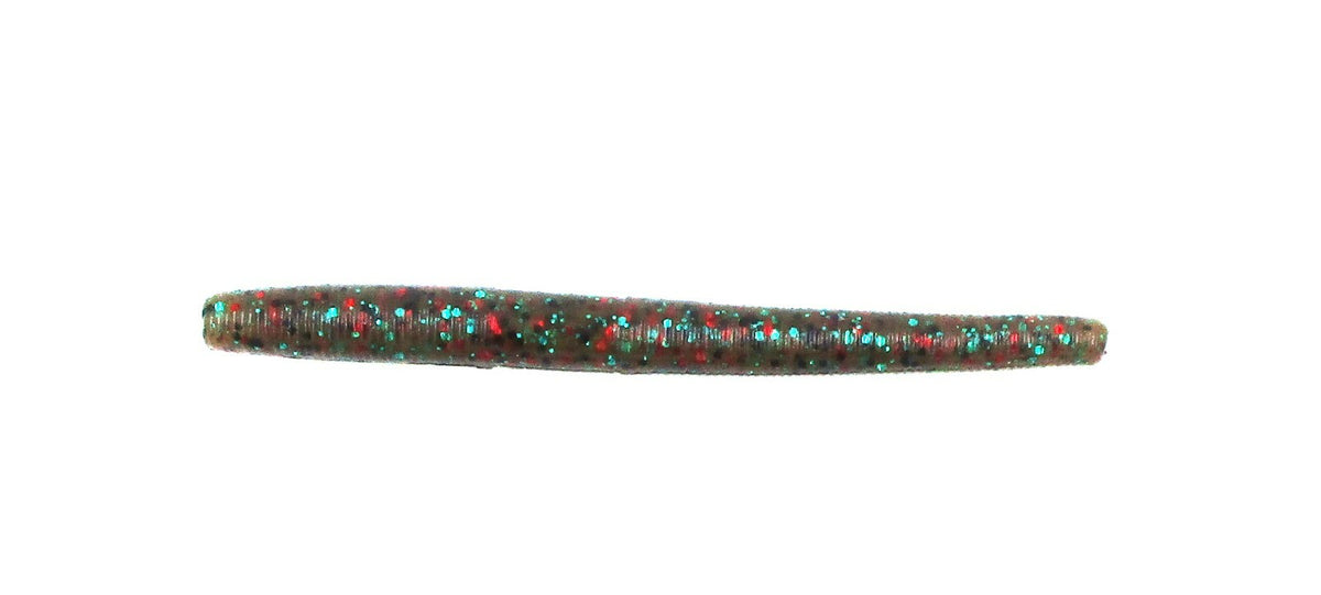Joe Bucher Pro Finesse 4-inch BIK Pen Worms - Pumpkin Red & Green, 30 Pack
