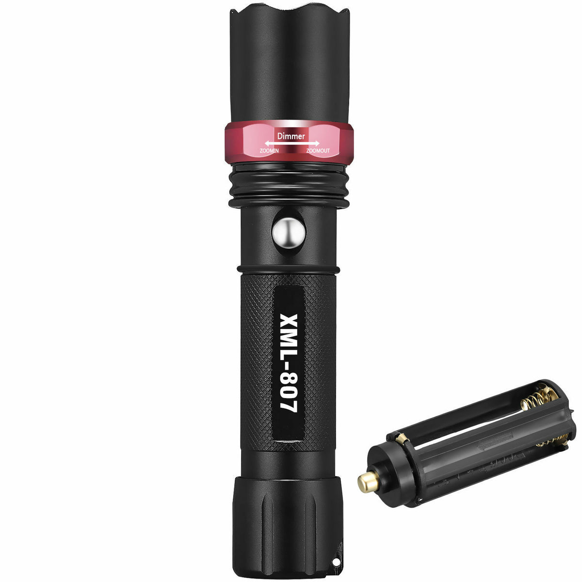 Tactical LED Flashlight 3 Pack Zoomable Aluminum High Power 5 Modes