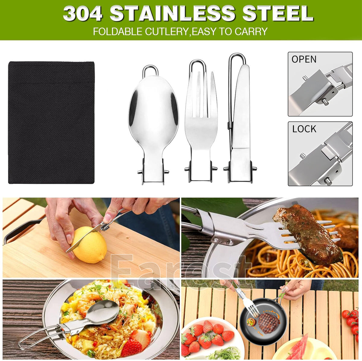 Portable Camping Cookware Set 13 Pcs Lightweight Non-Stick Pot Pan Kettle